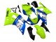 Yamaha YZF 600 R6 Motorrad Verkleidung 1998-2002 - Neon Grun Blau Weiss Champions