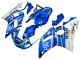 Yamaha YZF 600 R6 Motorrad Verkleidung 1998-2002 - Weiss Blau Neon Gelb Fiat Motul Michelin