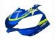 Yamaha YZF 600 R6 Motorrad Verkleidung 1998-2002 - Weiss Blau Neon Gelb Fiat Motul Michelin