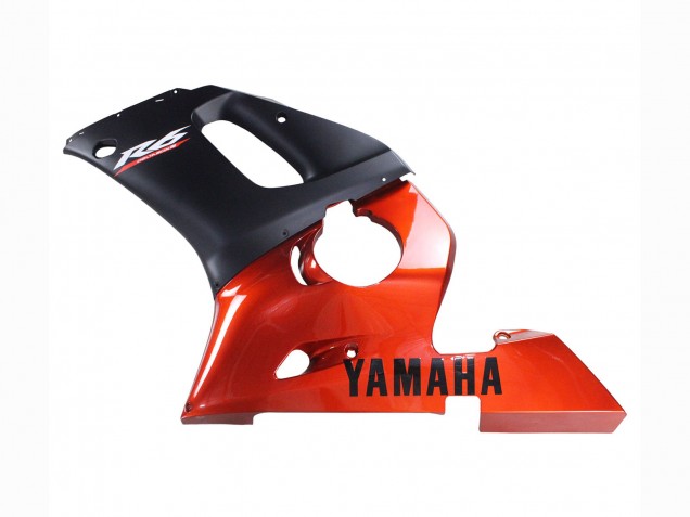 Yamaha YZF 600 R6 Motorrad Verkleidung 1998-2002 - Orange Matt Schwarz