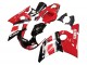 Yamaha YZF 600 R6 Motorrad Verkleidung 1998-2002 - Rot Weiss Glanzendes Schwarz