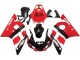 Yamaha YZF 600 R6 Motorrad Verkleidung 1998-2002 - Rot Weiss Glanzendes Schwarz