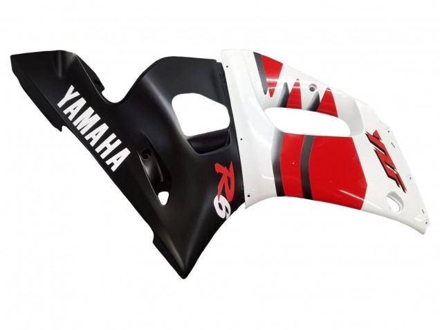 Yamaha YZF 600 R6 Motorrad Verkleidung 1998-2002 - Weiss Rot Glanzendes Schwarz