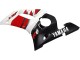 Yamaha YZF 600 R6 Motorrad Verkleidung 1998-2002 - Weiss Rot Glanzendes Schwarz