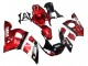 Yamaha YZF 600 R6 Motorrad Verkleidung 1998-2002 - Rot Weiss Glanzendes Schwarz