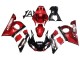 Yamaha YZF 600 R6 Motorrad Verkleidung 1998-2002 - Rot Weiss Glanzendes Schwarz