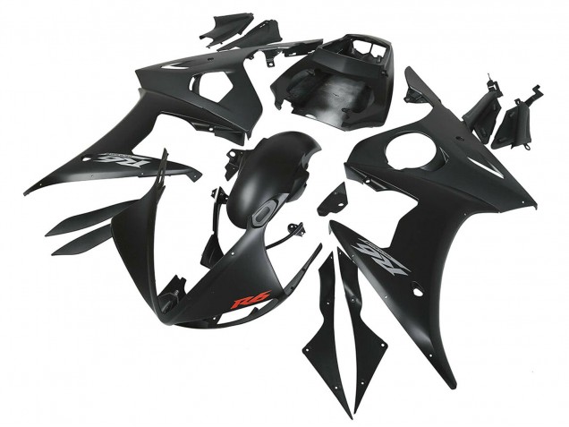 Yamaha YZF R6 Motorrad Verkleidung 2003-2004 - Matt Schwarz