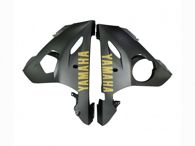 Yamaha YZF R6S Motorrad Verkleidung 2006-2009 - Matt Grau Matt Schwarz Gold Aufkleber