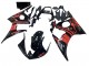 Yamaha YZF R6 Motorrad Verkleidung 2003-2004 - Glanzendes Schwarz Rot