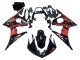Yamaha YZF R6 Motorrad Verkleidung 2003-2004 - Glanzendes Schwarz Rot