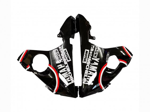 Yamaha YZF R6S Motorrad Verkleidung 2006-2009 - Glanzendes Schwarz Rot Weiss Lucky Strike Motul