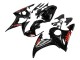 Yamaha YZF R6S Motorrad Verkleidung 2006-2009 - Glanzendes Schwarz Rot
