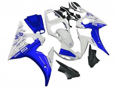 Yamaha YZF R6S Motorrad Verkleidung 2006-2009 - Weiss Blau GYTR