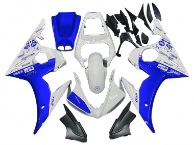 Yamaha YZF R6S Motorrad Verkleidung 2006-2009 - Weiss Blau GYTR