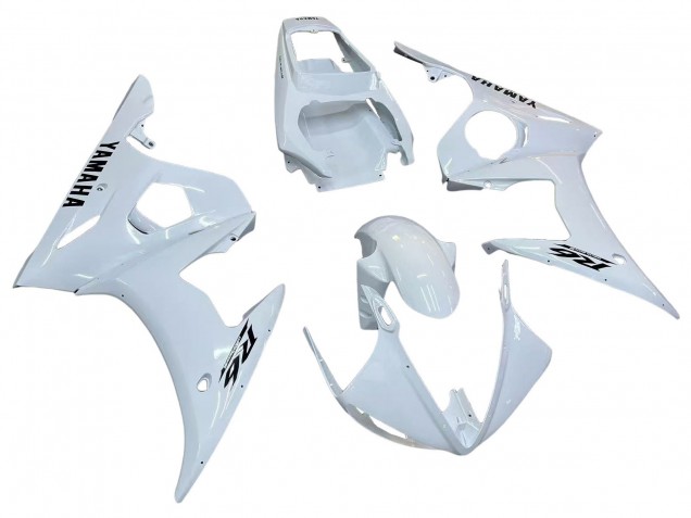 Yamaha YZF R6 Motorrad Verkleidung 2003-2004 - Weiss Schwarz Aufkleber