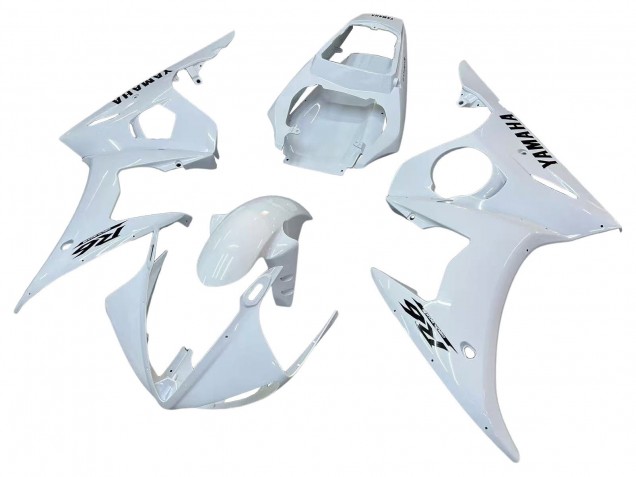 Yamaha YZF R6 Motorrad Verkleidung 2003-2004 - Weiss Schwarz Aufkleber