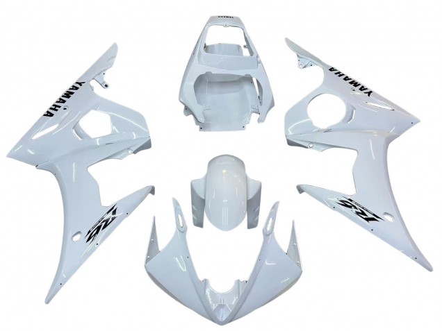Yamaha YZF R6 Motorrad Verkleidung 2003-2004 - Weiss Schwarz Aufkleber