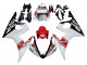 Yamaha YZF R6 Motorrad Verkleidung 2003-2004 - Weiss Rot Glanzendes Schwarz Motul