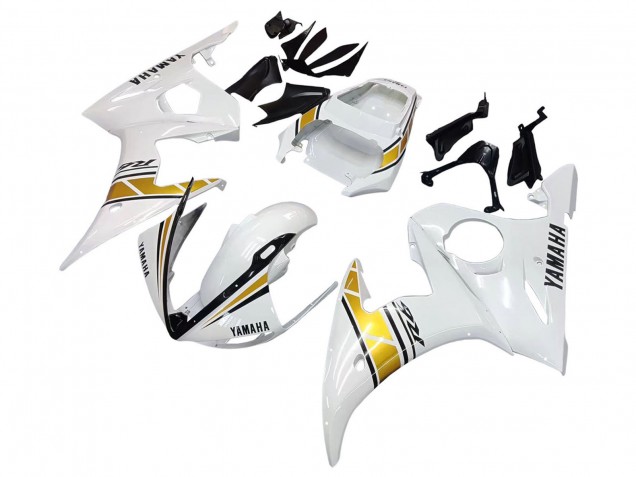 Yamaha YZF R6S Motorrad Verkleidung 2006-2009 - Weiss Gold