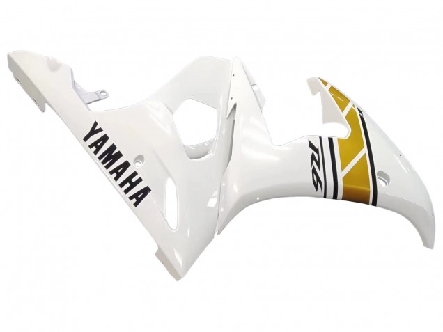 Yamaha YZF R6S Motorrad Verkleidung 2006-2009 - Weiss Gold