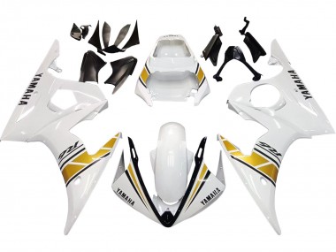 Yamaha YZF R6S Motorrad Verkleidung 2006-2009 - Weiss Gold