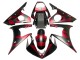 Yamaha YZF 600 R6 Motorrad Verkleidung 2005 - Matt Schwarz Rot Geometric