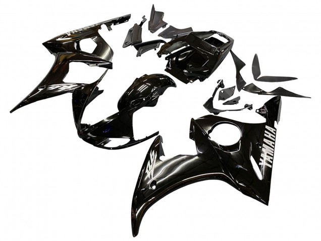 Yamaha YZF 600 R6 Motorrad Verkleidung 2005 - Glanzendes Schwarz
