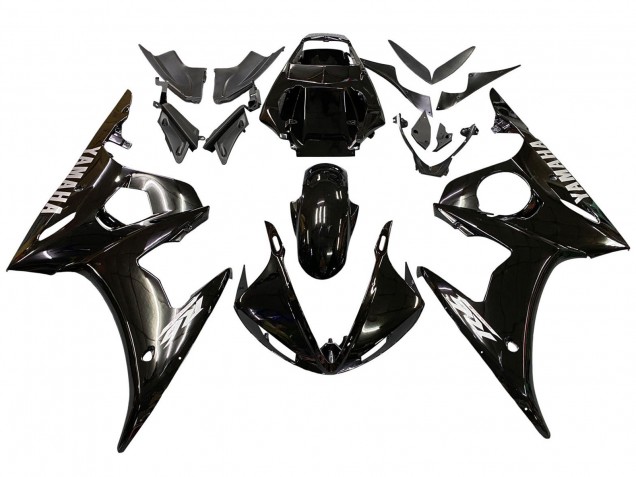 Yamaha YZF 600 R6 Motorrad Verkleidung 2005 - Glanzendes Schwarz