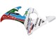 Yamaha YZF 600 R6 Motorrad Verkleidung 2005 - Hellblau Weiss Grun Rot Kastinee Dunlop Motul