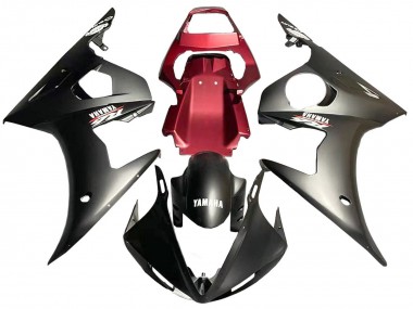 Yamaha YZF 600 R6 Motorrad Verkleidung 2005 - Matt Schwarz Rot