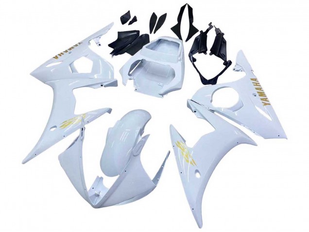 Yamaha YZF 600 R6 Motorrad Verkleidung 2005 - Weiss Gold