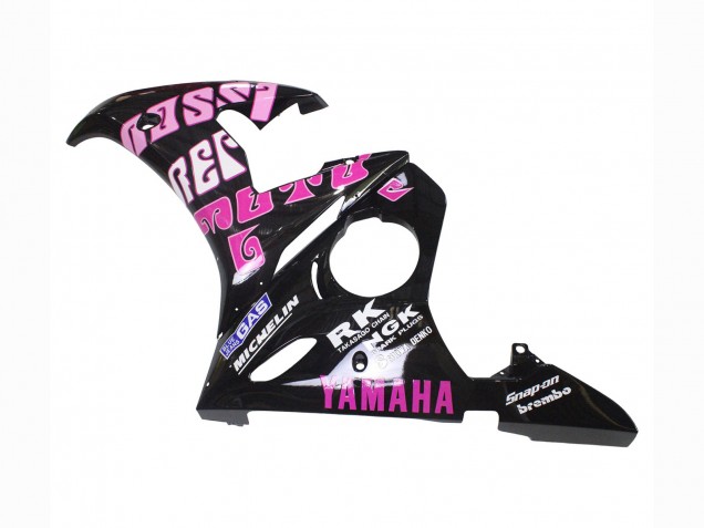 Yamaha YZF 600 R6 Motorrad Verkleidung 2005 - Schwarz Rosa Gelb Repsol 46