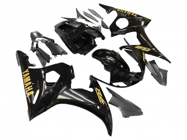 Yamaha YZF 600 R6 Motorrad Verkleidung 2005 - Schwarzes Gold