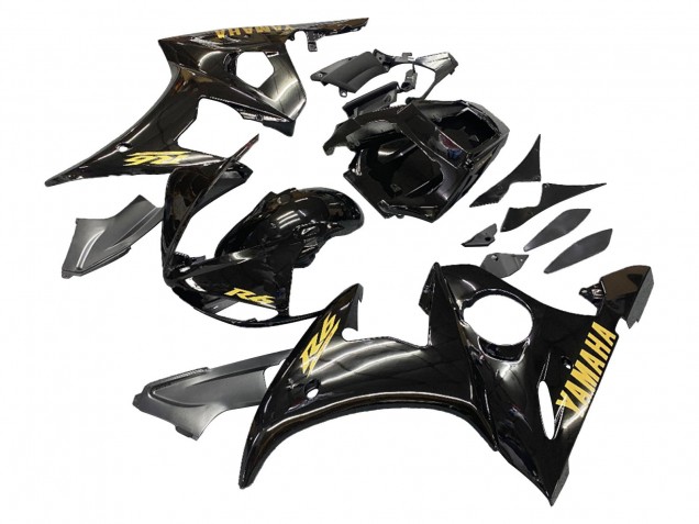 Yamaha YZF 600 R6 Motorrad Verkleidung 2005 - Schwarzes Gold