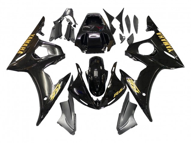 Yamaha YZF 600 R6 Motorrad Verkleidung 2005 - Schwarzes Gold