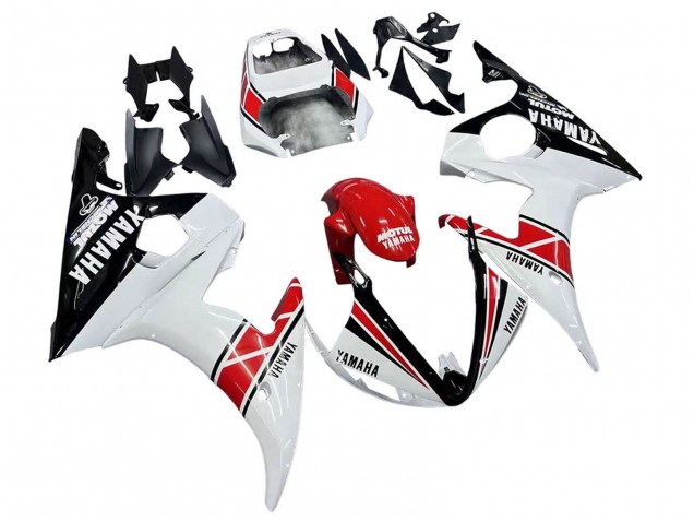 Yamaha YZF 600 R6 Motorrad Verkleidung 2005 - Weiss Schwarz Rot Motul