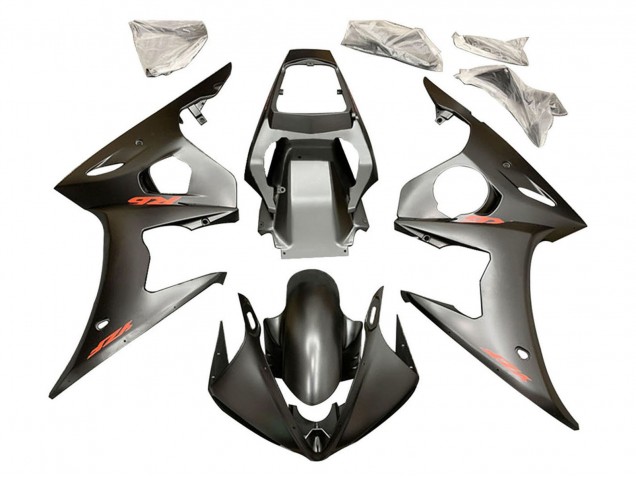 Yamaha YZF 600 R6 Motorrad Verkleidung 2005 - Matt Schwarz Rot
