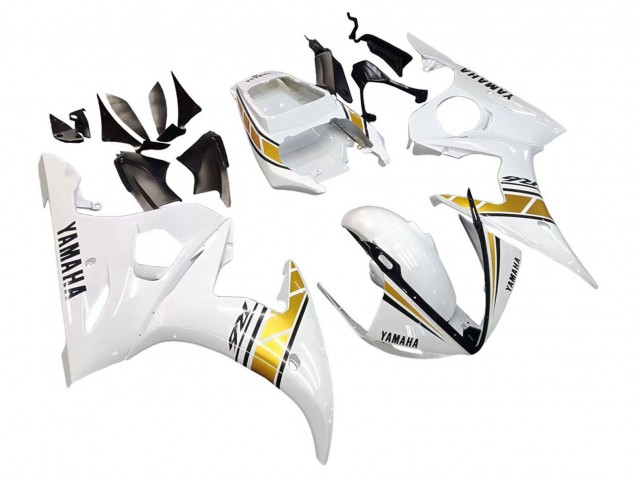 Yamaha YZF 600 R6 Motorrad Verkleidung 2005 - Weiss Gold Schwarz