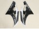 Yamaha YZF 600 R6 Motorrad Verkleidung 2006-2007 - Glanzendes Schwarz Matt Schwarz Weiss Motul Michelin