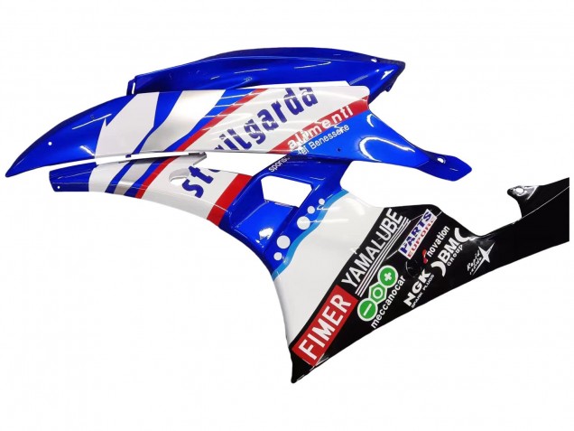 Yamaha YZF 600 R6 Motorrad Verkleidung 2006-2007 - Weiss Blau Schwarz Fimer Volvo Yamalube Sterilgarda