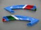 Yamaha YZF 600 R6 Motorrad Verkleidung 2006-2007 - Blau Grun Weiss Rot Dunlop Michelin Motul