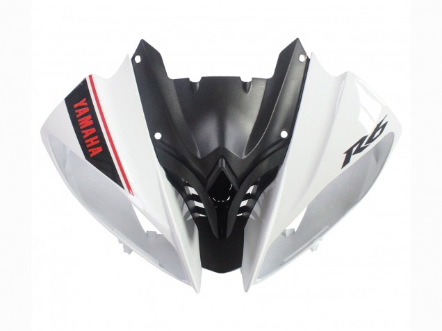 Yamaha YZF 600 R6 Motorrad Verkleidung 2008-2016 - Weiss Matt Schwarz Rot Aufkleber
