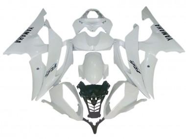 Yamaha YZF 600 R6 Motorrad Verkleidung 2008-2016 - Glanzendes Weiss