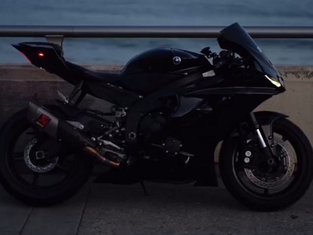 Yamaha YZF 600 R6 Motorrad Verkleidung 2017-2023 - Glanzendes Schwarz