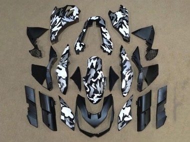 Kawasaki Z1000 Motorrad Verkleidung 2010-2013 - Schwarz Weiss Camouflage