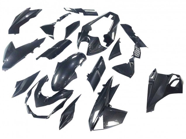 Kawasaki Z1000 Motorrad Verkleidung 2010-2013 - Schwarze Carbonfaser