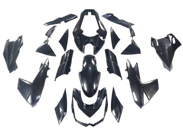 Kawasaki Z1000 Motorrad Verkleidung 2010-2013 - Schwarze Carbonfaser