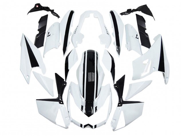 Kawasaki Z1000 Motorrad Verkleidung 2010-2013 - Weiss Schwarz