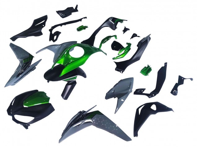 Kawasaki Z1000 Motorrad Verkleidung 2014-2019 - Schwarz Grun Grau