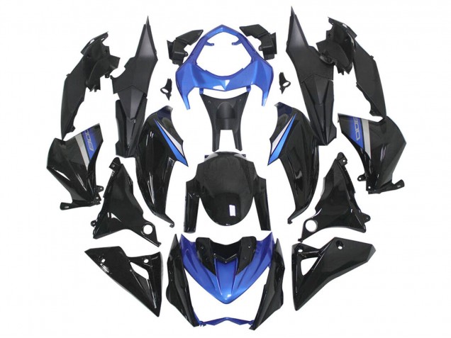 Kawasaki Z1000 Motorrad Verkleidung 2014-2019 - Blau Glanzendes Schwarz